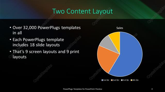 Two Content presentation slide layout