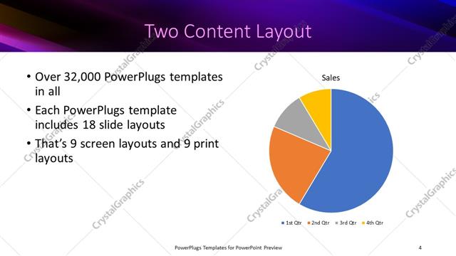 Two Content presentation slide layout