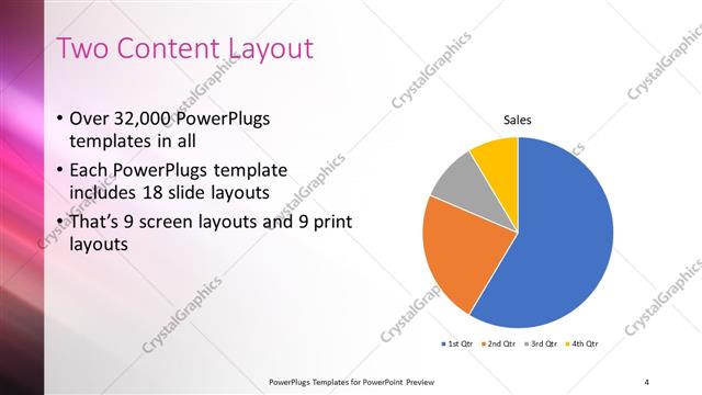 Two Content presentation slide layout