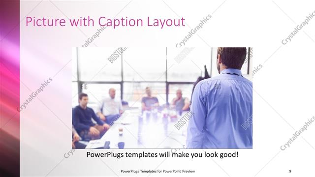 Picture with Caption presentation slide layout