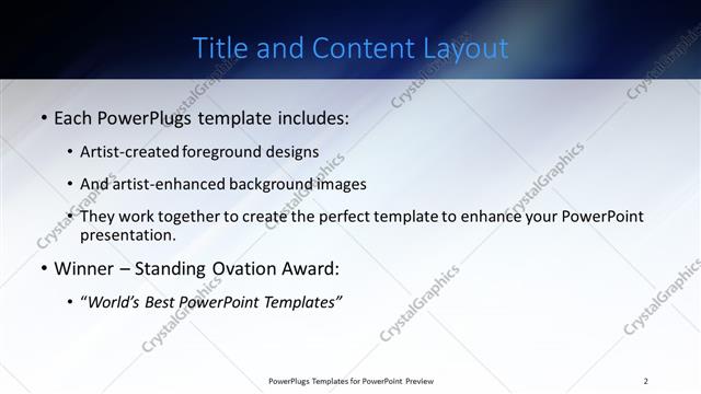 Title and Content presentation slide layout