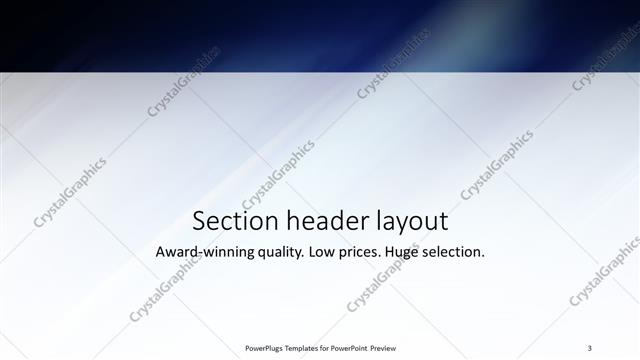 Section Header presentation slide layout