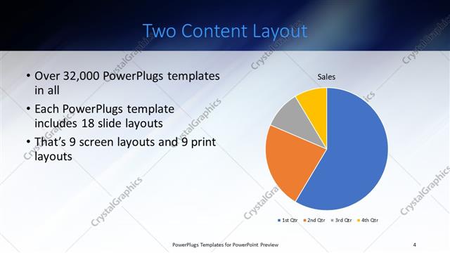 Two Content presentation slide layout
