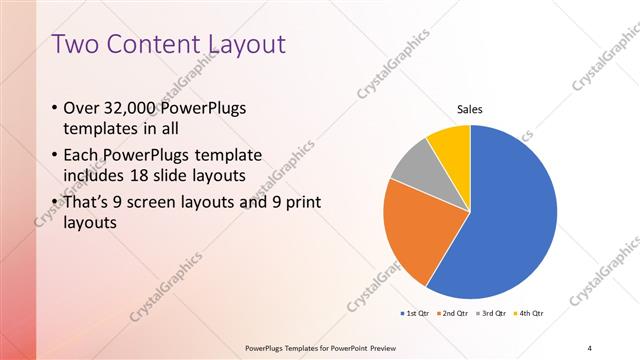 Two Content presentation slide layout