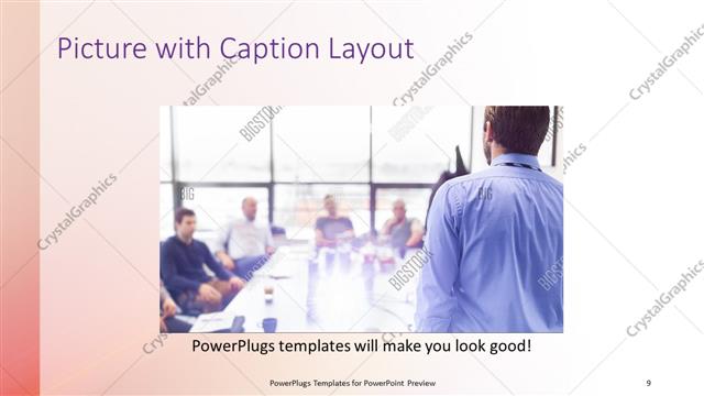 Picture with Caption presentation slide layout