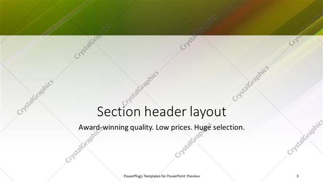 Section Header presentation slide layout