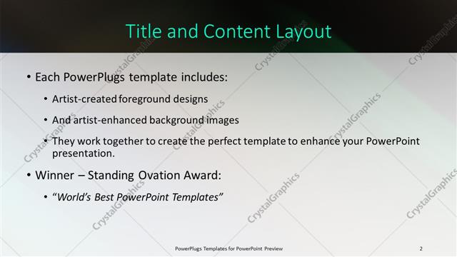 Title and Content presentation slide layout