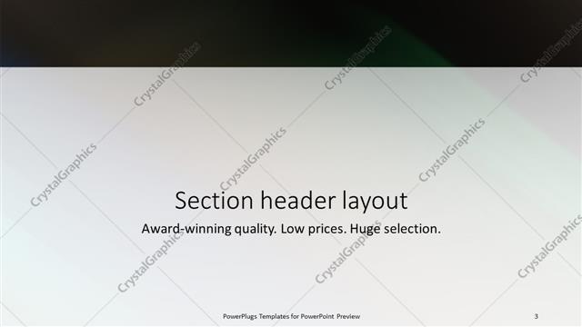 Section Header presentation slide layout
