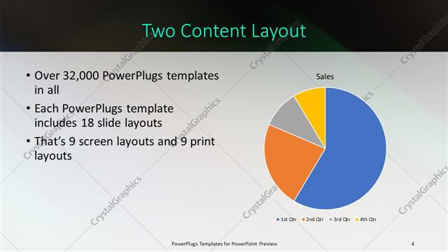 Two Content presentation slide layout