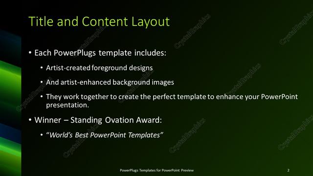 Title and Content presentation slide layout