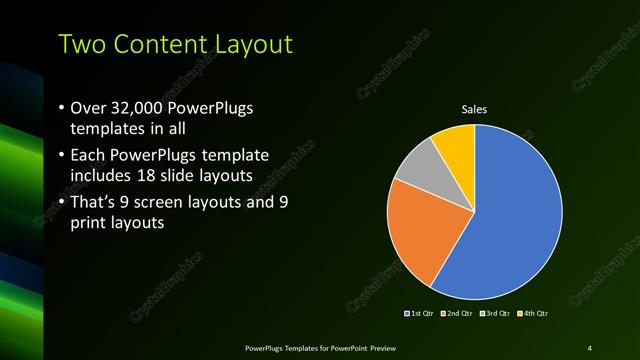 Two Content presentation slide layout