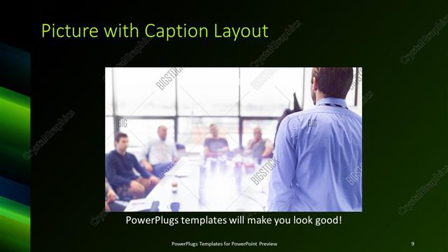 Picture with Caption presentation slide layout
