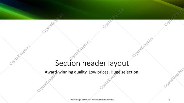 Section Header presentation slide layout