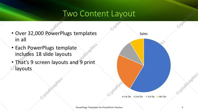 Two Content presentation slide layout