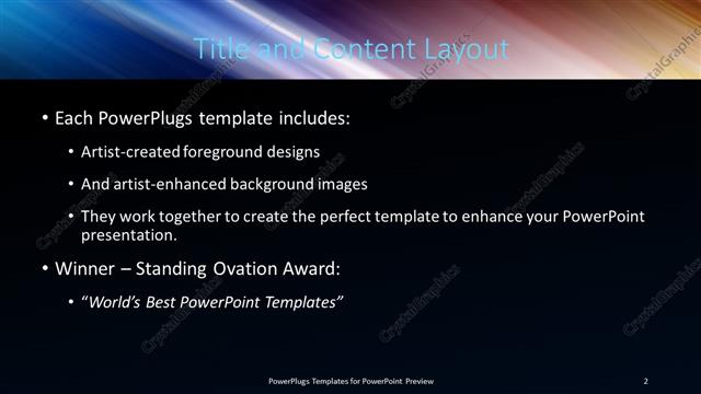 Title and Content presentation slide layout