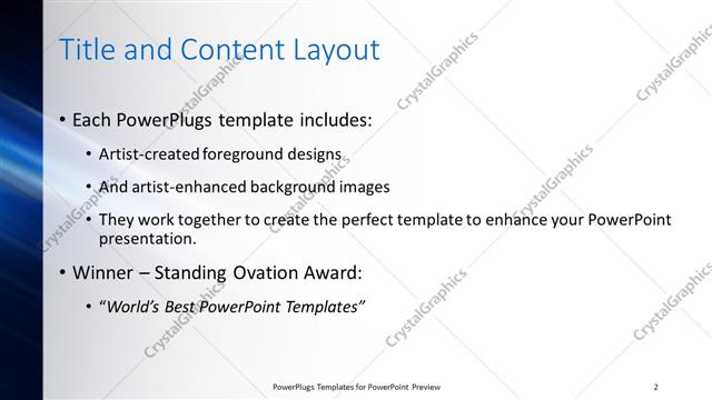 Title and Content presentation slide layout