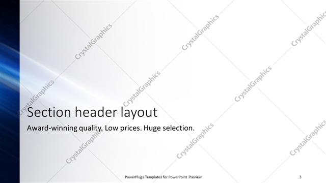 Section Header presentation slide layout