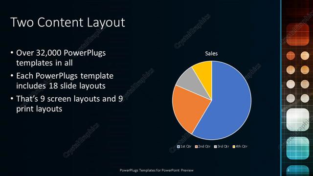 Two Content presentation slide layout