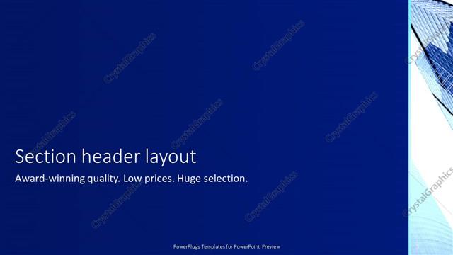 Section Header presentation slide layout