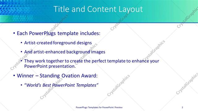 Title and Content presentation slide layout