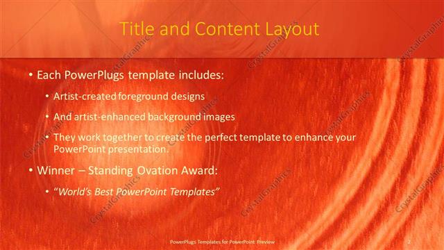 Title and Content presentation slide layout