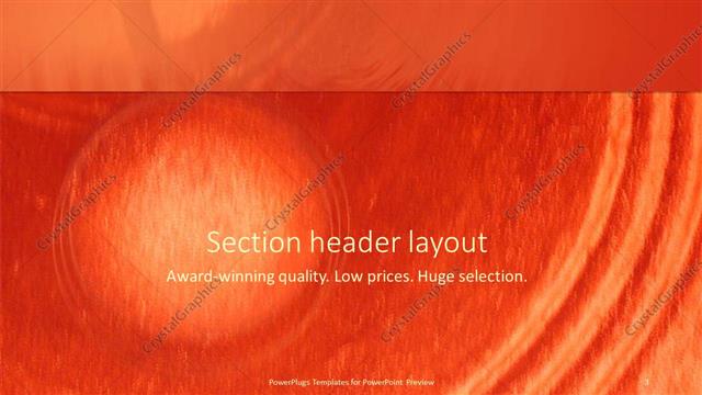 Section Header presentation slide layout