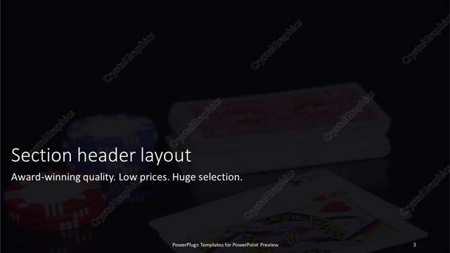 Section Header presentation slide layout