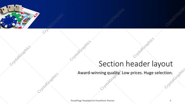 Section Header presentation slide layout