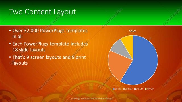 Two Content presentation slide layout