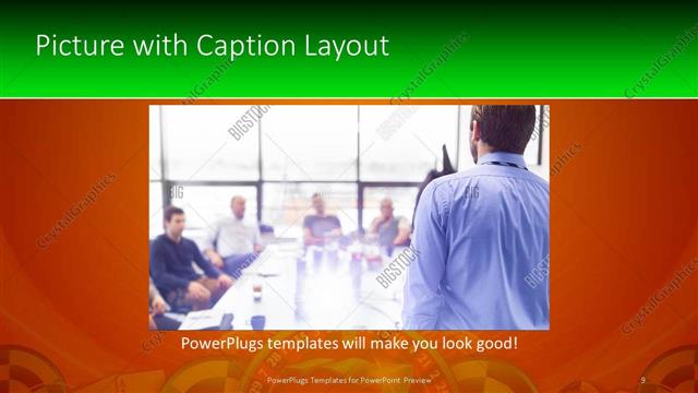 Picture with Caption presentation slide layout