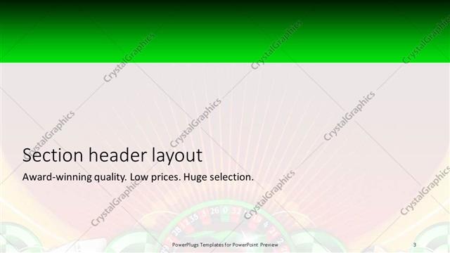 Section Header presentation slide layout