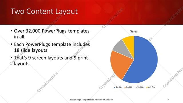 Two Content presentation slide layout