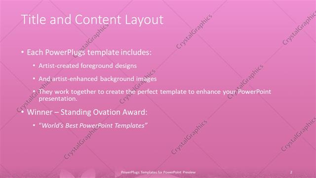 Title and Content presentation slide layout