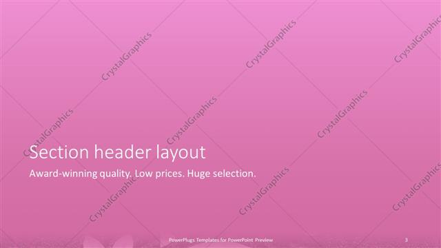 Section Header presentation slide layout