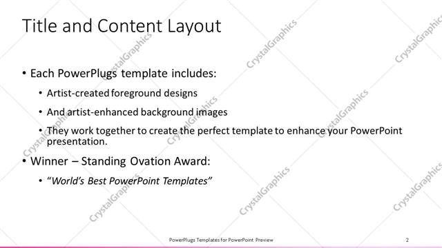 Title and Content presentation slide layout