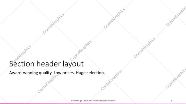 Section Header presentation slide layout