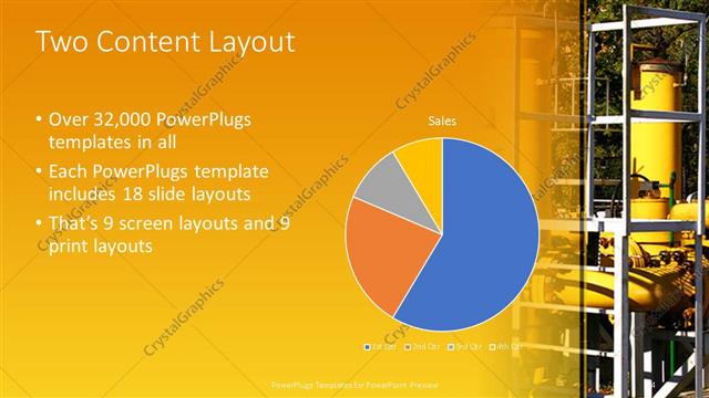 Two Content presentation slide layout