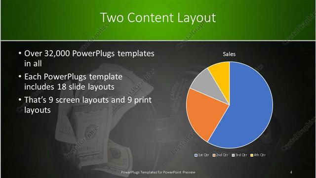Two Content presentation slide layout