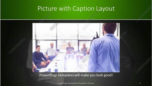 Picture with Caption presentation slide layout