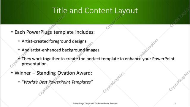 Title and Content presentation slide layout