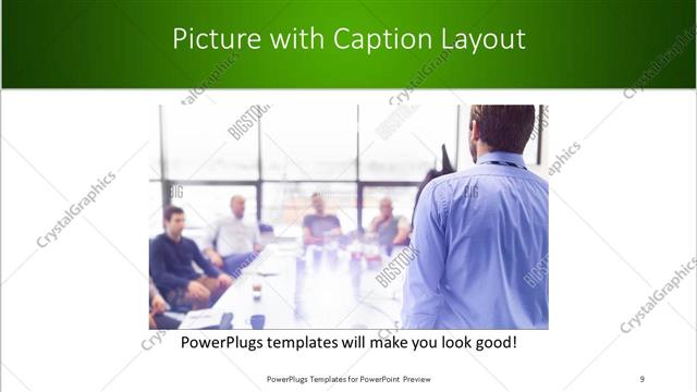Picture with Caption presentation slide layout