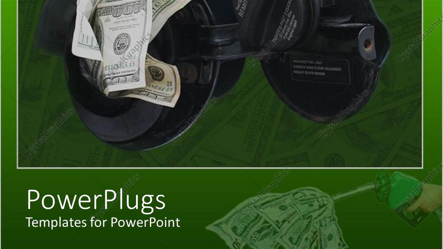 Featuring a Gasoline Tank with a Number of Dollars