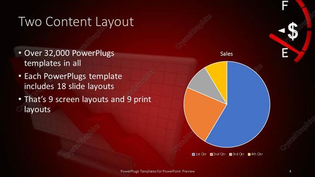 Two Content presentation slide layout