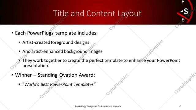 Title and Content presentation slide layout