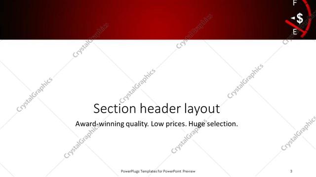 Section Header presentation slide layout