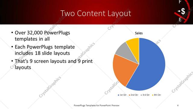 Two Content presentation slide layout