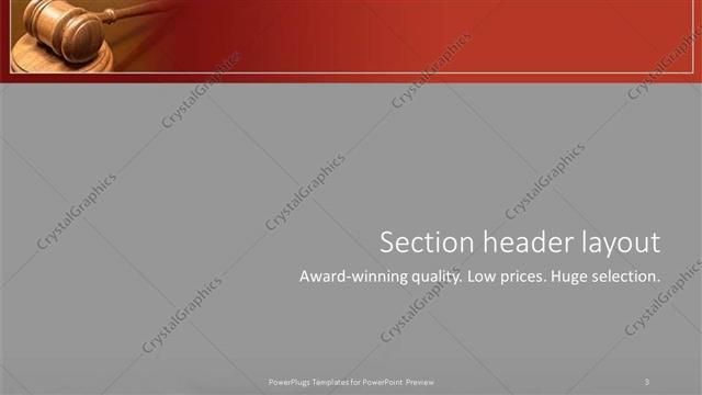 Section Header presentation slide layout