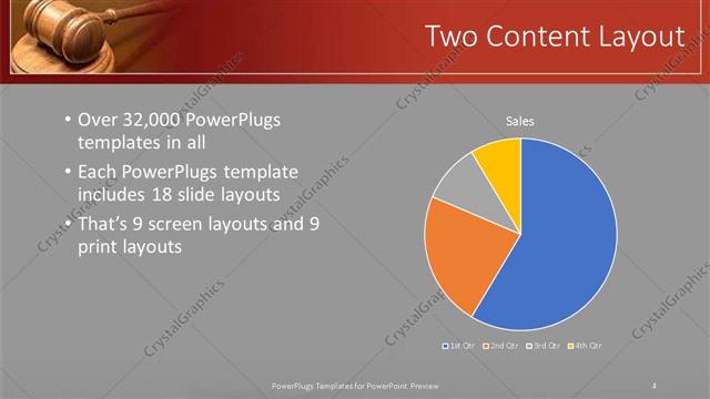 Two Content presentation slide layout