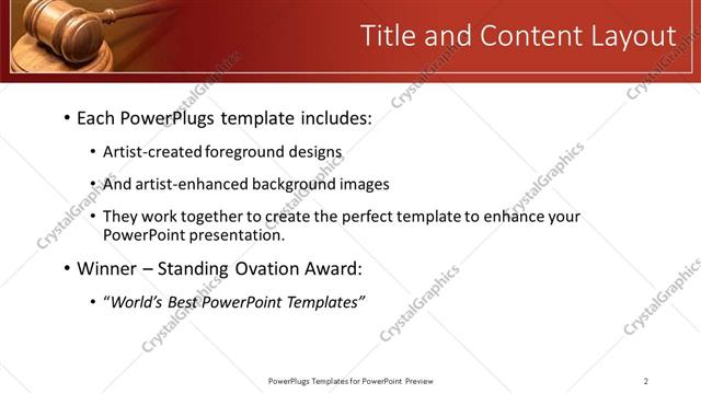 Title and Content presentation slide layout