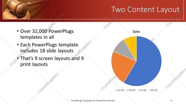 Two Content presentation slide layout